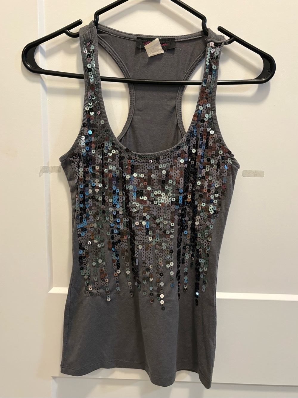 Y2K Sequin Racerback Tank Top #125